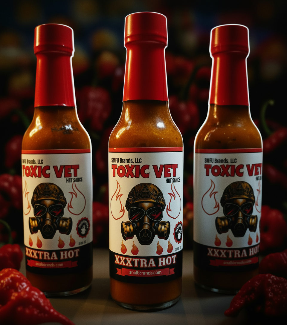 Snafu Brands three hot sauce bottles
